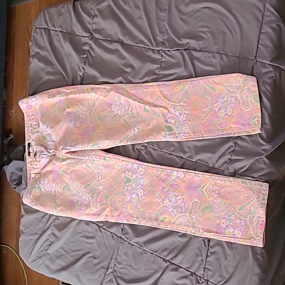 Skinny jeans paisley print size 8 chaps brand